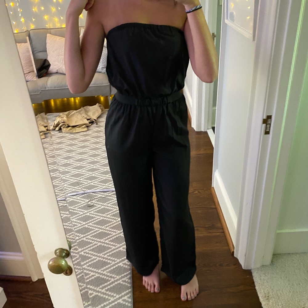 Black Xhilaration Strapless Jumpsuit